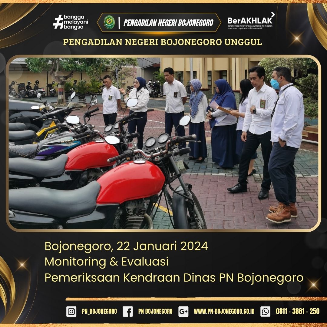  1 AGENDA MONEV PEMELIHARAAN KENDRAAN DINAS 