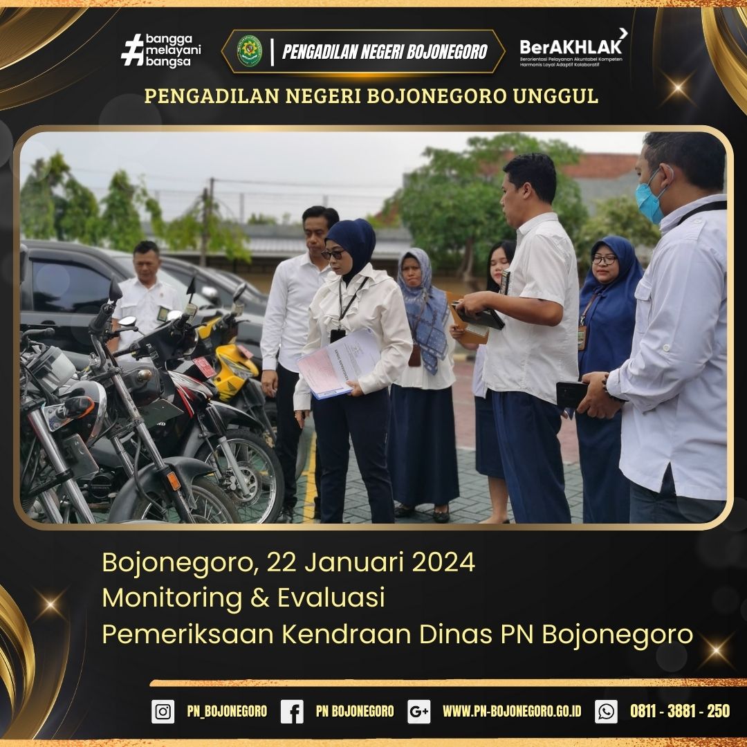  1 AGENDA MONEV PEMELIHARAAN KENDRAAN DINAS 