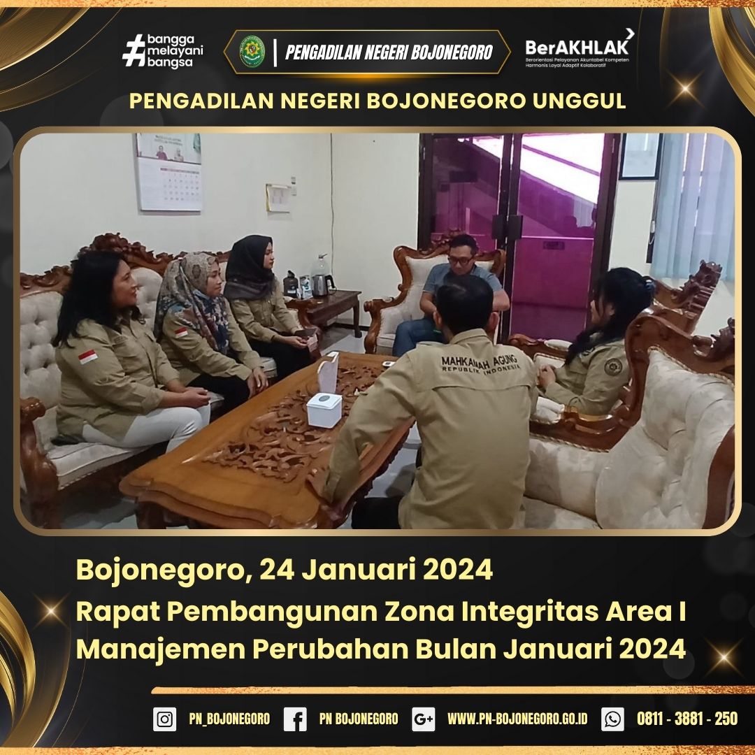  5 AGENDA RAPAT ZONA INTEGRITAS AREA I 