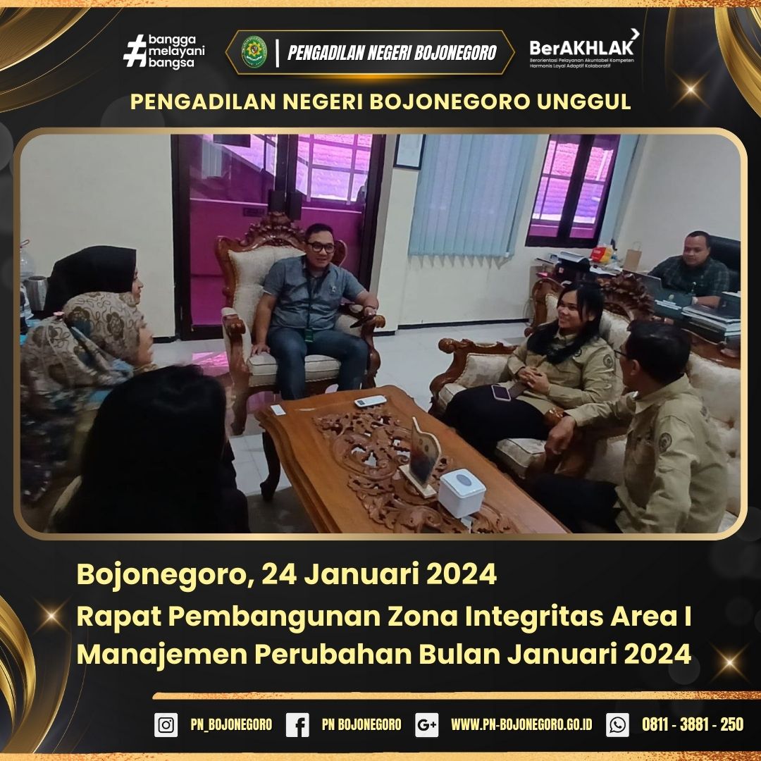  5 AGENDA RAPAT ZONA INTEGRITAS AREA I 
