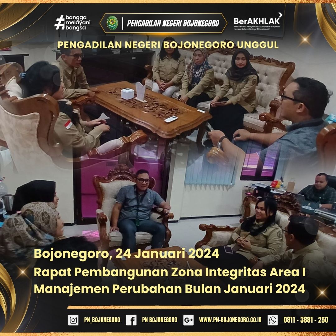  5 AGENDA RAPAT ZONA INTEGRITAS AREA I 