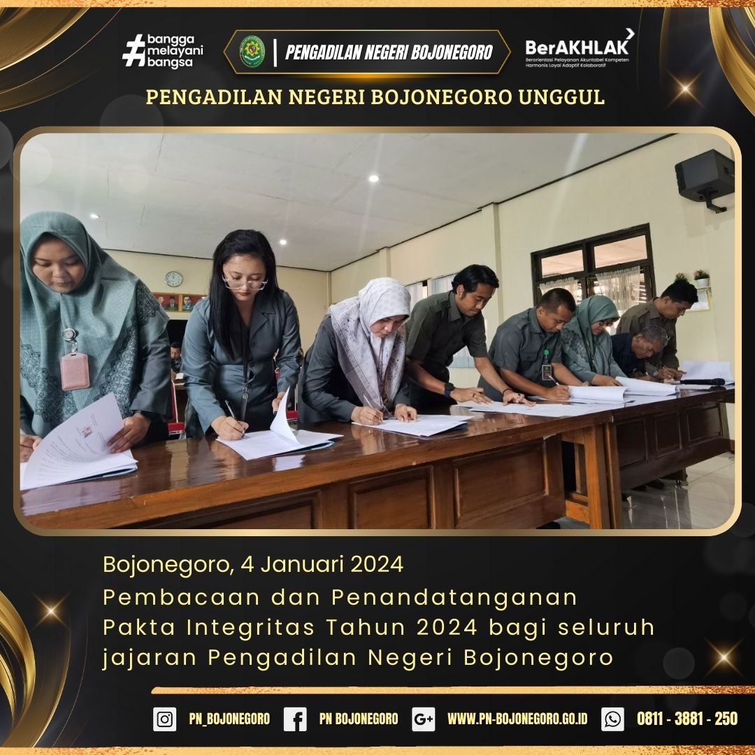  1 AGENDA PENANDATANGANAN PAKTA INTEGRITAS 