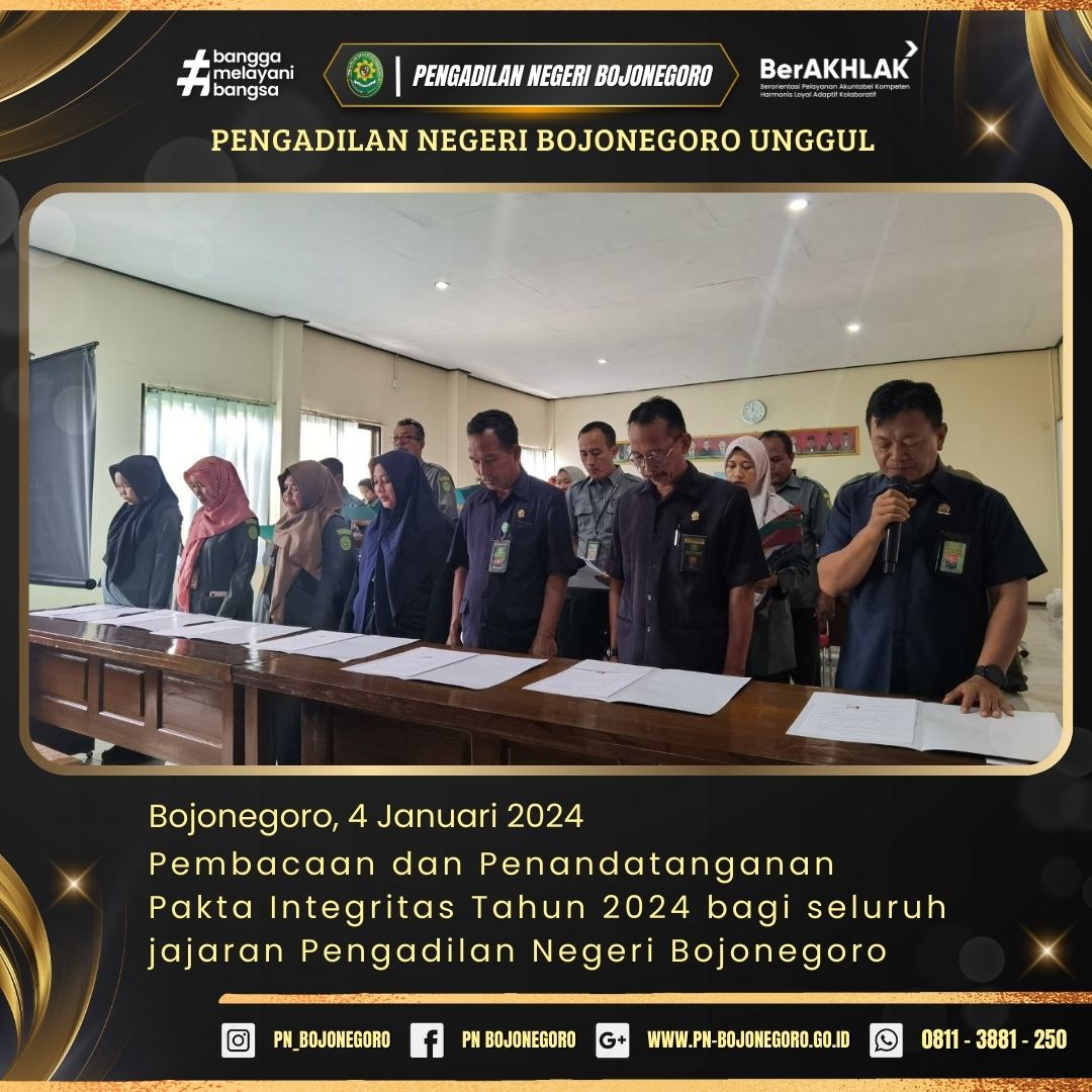  1 AGENDA PENANDATANGANAN PAKTA INTEGRITAS 