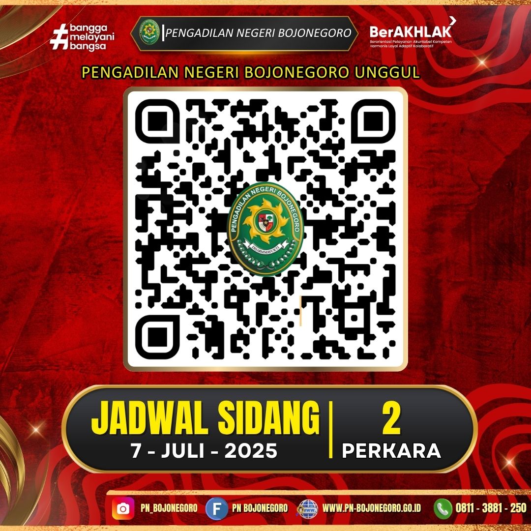 JADWAL SIDANG 7 JULI 2025