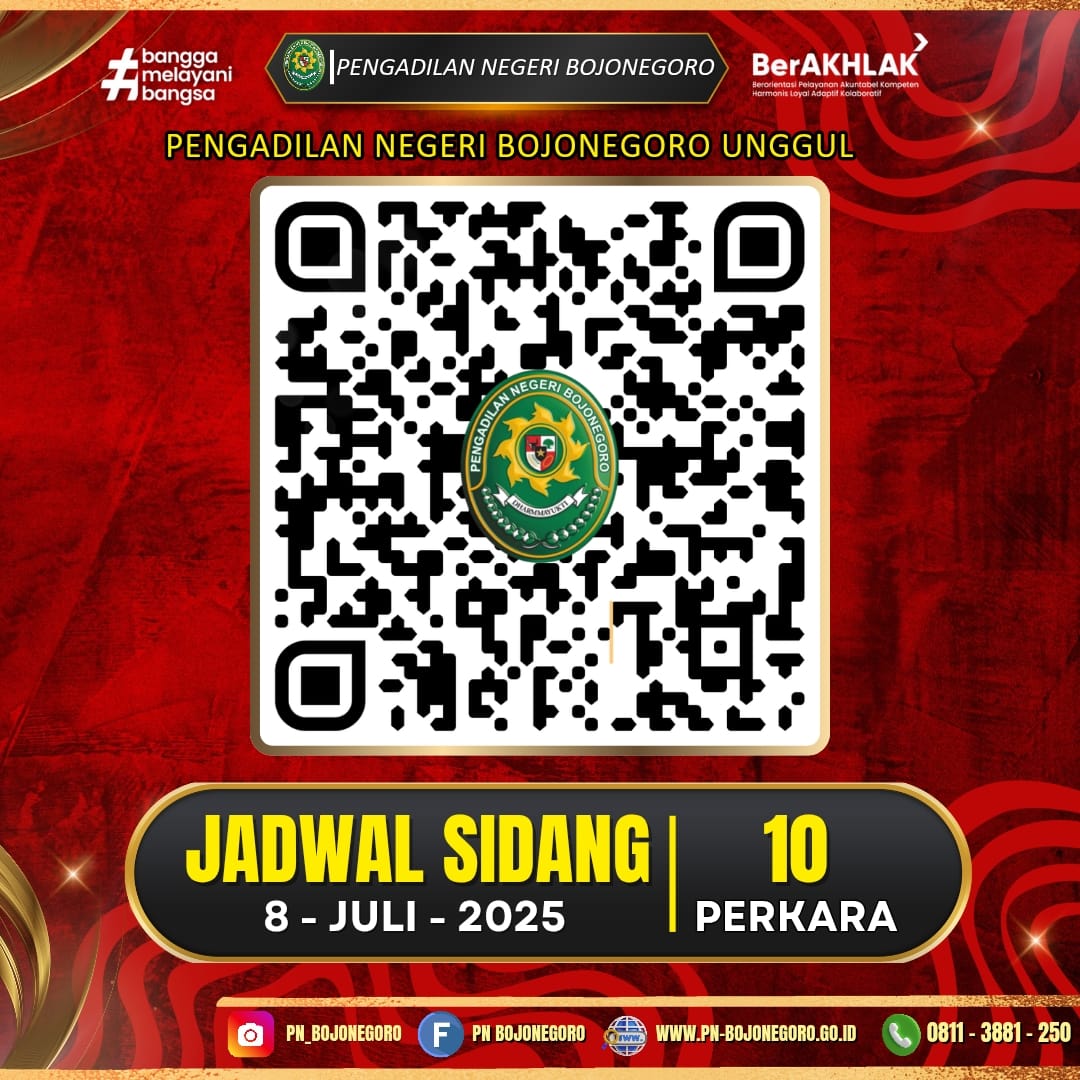 JADWAL SIDANG 8 JULI 2025